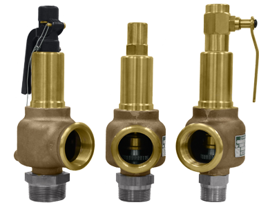 Kingston Valves 710D55S1L1-225 3/4 x 3/4/225 psi ASME Section VIII Steam Open Lever Silicone Disc D Orifice Brass Body and Trim Safety Valve 